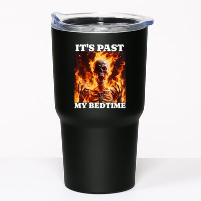 ItS Past My Bedtime Funny Skeleton Meme Flames Ironic Tired Tumbler