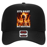 ItS Past My Bedtime Funny Skeleton Meme Flames Ironic Tired Hat