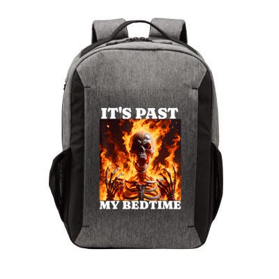 ItS Past My Bedtime Funny Skeleton Meme Flames Ironic Tired Vector Backpack