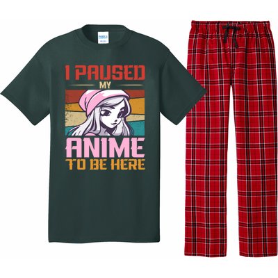 I Paused My Anime To Be Here Funny Anime Girl Anime Lover Pajama Set