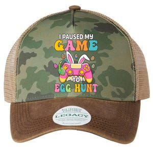 I Paused My Game To Eggs Hunt Easter Video Controller Easter Bunny Gamer Legacy Tie Dye Trucker Hat