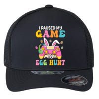 I Paused My Game To Eggs Hunt Easter Video Controller Easter Bunny Gamer Flexfit Unipanel Trucker Cap