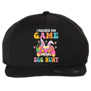 I Paused My Game To Eggs Hunt Easter Video Controller Easter Bunny Gamer Wool Snapback Cap