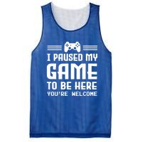 I Paused My Game To Be Here Funny Game Lovers Retro Gift Mesh Reversible Basketball Jersey Tank