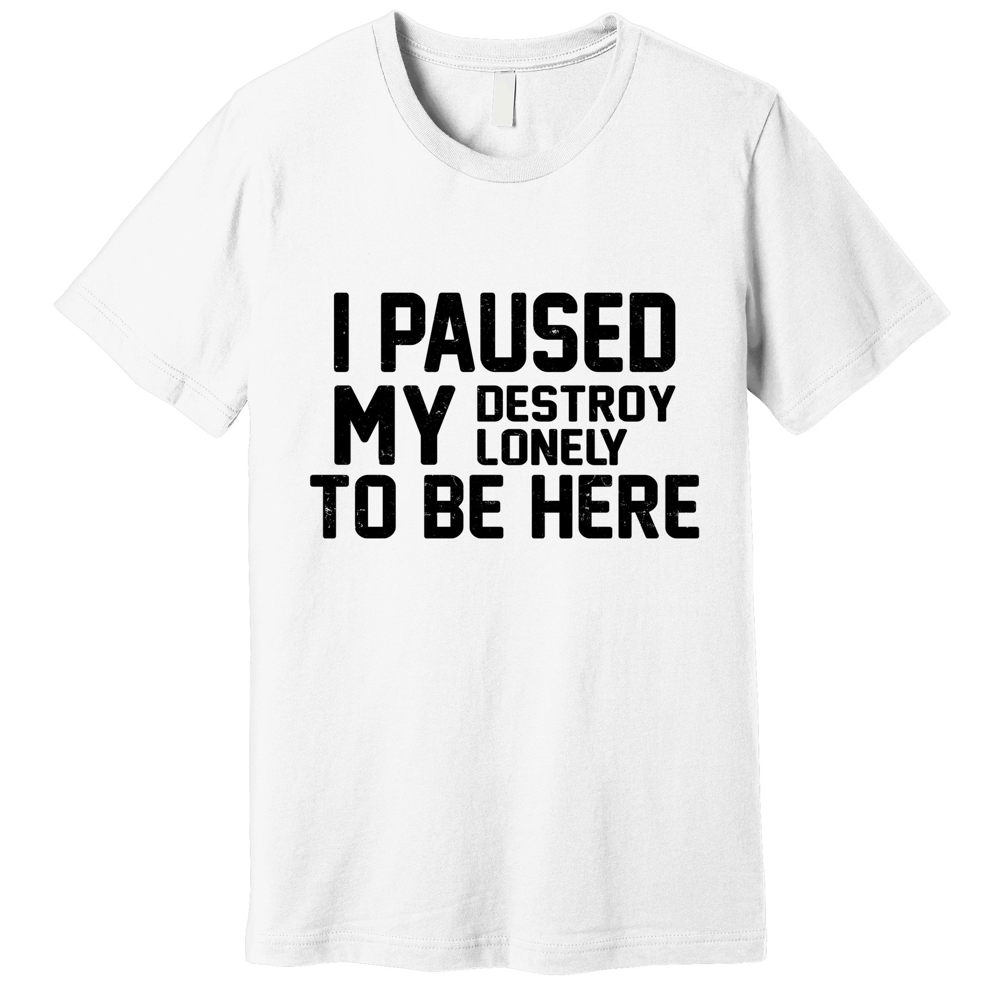 I Paused My Destroy Lonely To Be Here Premium T-Shirt