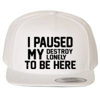 I Paused My Destroy Lonely To Be Here Wool Snapback Cap
