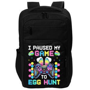 I Paused My Game To Egg Hunt Easter Funny Gamer Impact Tech Backpack