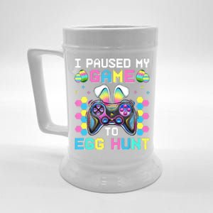 I Paused My Game To Egg Hunt Easter Funny Gamer Beer Stein