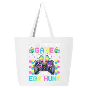 I Paused My Game To Egg Hunt Easter Funny Gamer 25L Jumbo Tote