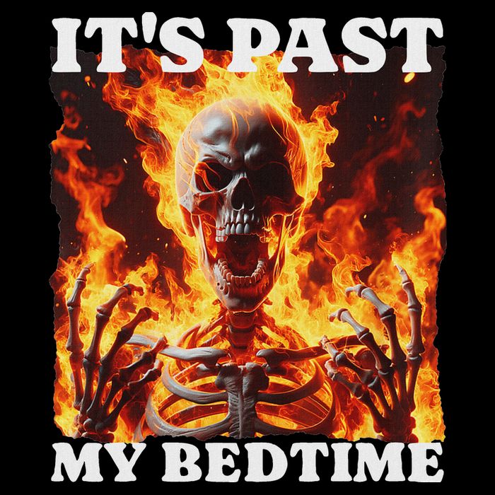 ItS Past My Bedtime Skeleton Cooling Performance Long Sleeve Crew