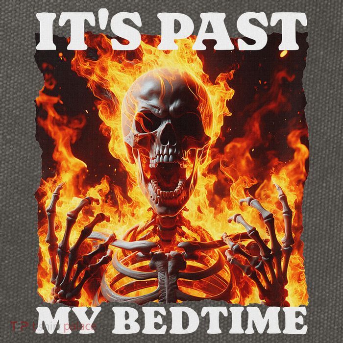 ItS Past My Bedtime Skeleton Cotton Canvas Backpack