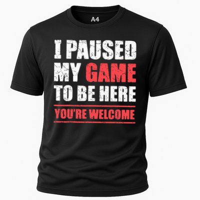 I Paused My Game To Be Here Funny Gamer Video Game Gaming Performance Shirt