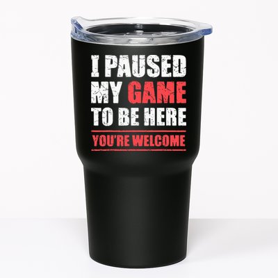 I Paused My Game To Be Here Funny Gamer Video Game Gaming Tumbler