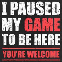 I Paused My Game To Be Here Funny Gamer Video Game Gaming Microfiber Hand Towel