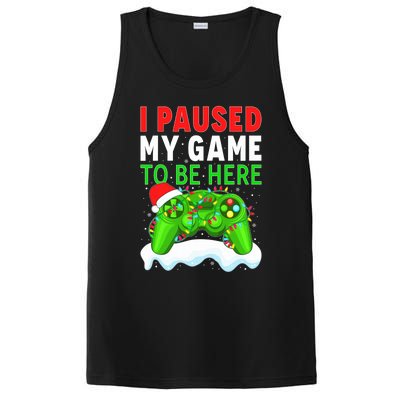 I Paused My Game Christmas Funny Ugly Sweater for Gamer  PosiCharge Competitor Tank