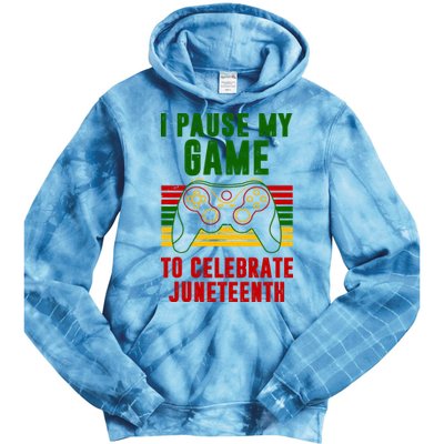 I Pause My Game To Celebrate Juneteenth Gamer Tie Dye Hoodie
