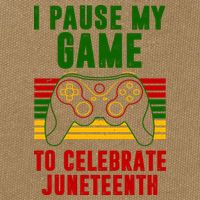 I Pause My Game To Celebrate Juneteenth Gamer Cotton Canvas Backpack
