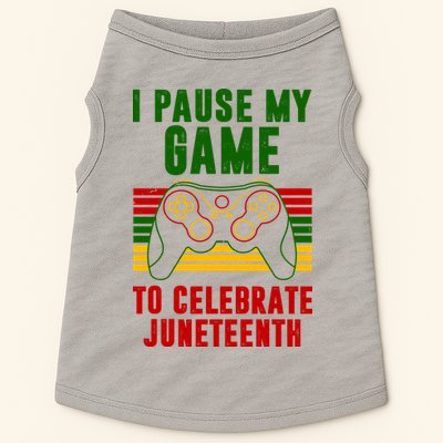 I Pause My Game To Celebrate Juneteenth Gamer Doggie Tank