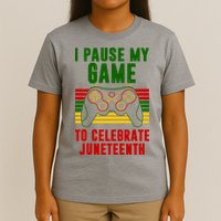 I Pause My Game To Celebrate Juneteenth Gamer T-Shirt