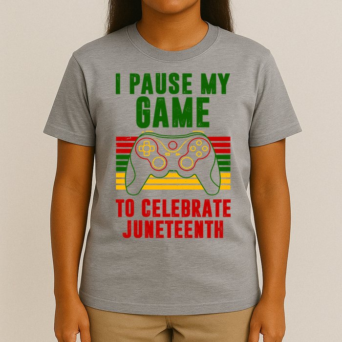 I Pause My Game To Celebrate Juneteenth Gamer T-Shirt