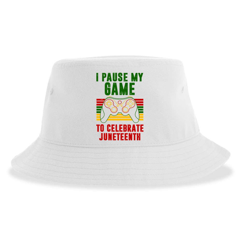 I Pause My Game To Celebrate Juneteenth Gamer Sustainable Bucket Hat