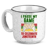 I Pause My Game To Celebrate Juneteenth Gamer 15oz Campfire Ceramic Mug
