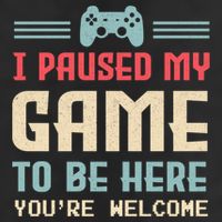 I Paused My Game To Be Here YouRe Welcome Retro Gamer Gift Golf Towel