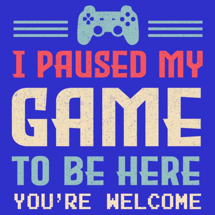 I Paused My Game To Be Here YouRe Welcome Retro Gamer Gift Zip Tote Bag