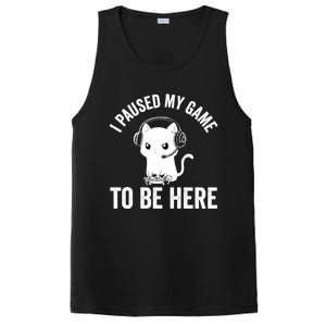 I Paused My Game To Be Here Cat Funny Video Game For Gamers Gift PosiCharge Competitor Tank