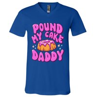 Inappropriate Pound My Cake Daddy Embarrassing Adult Humor  V-Neck T-Shirt