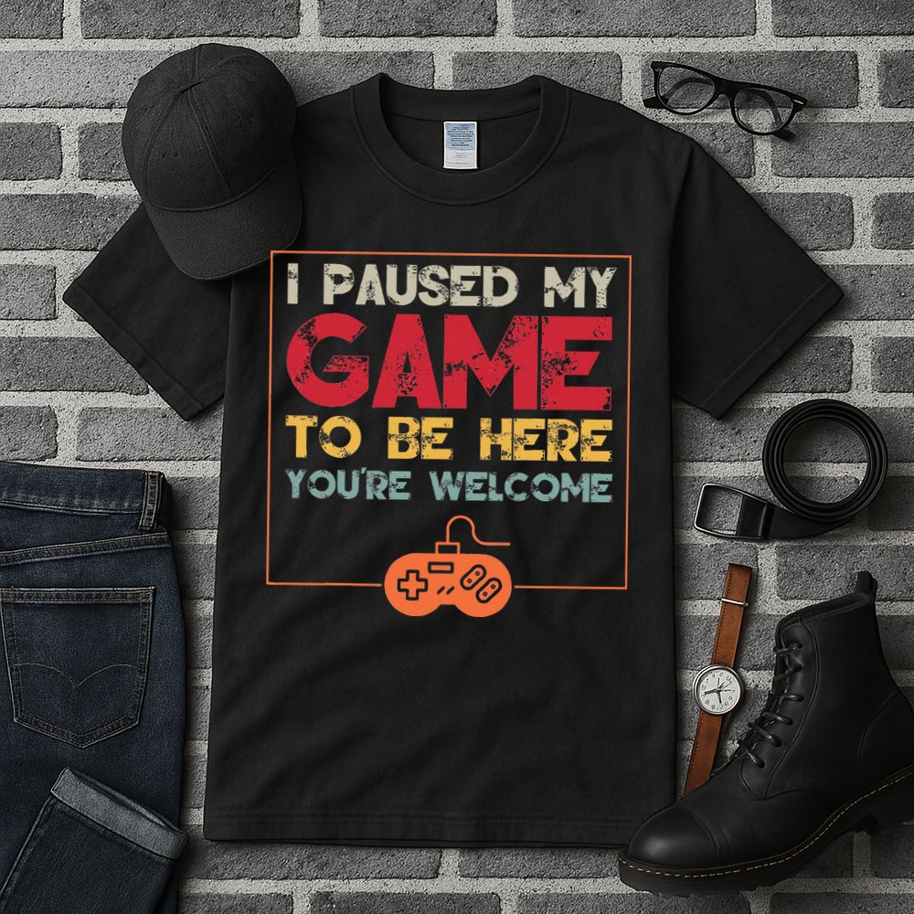 I Paused My Game To Be Here Video Gamer Tall T-Shirt
