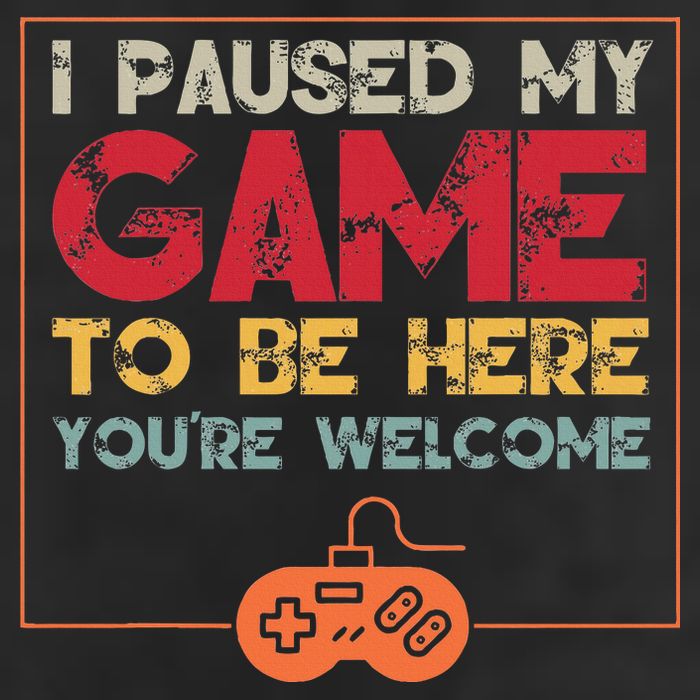 I Paused My Game To Be Here Video Gamer Golf Towel