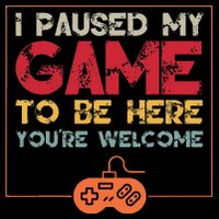 I Paused My Game To Be Here Video Gamer Cropped Pullover Crew