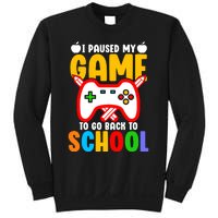 I Paused My Game To Go Back To School Teacher Student Grade Sweatshirt