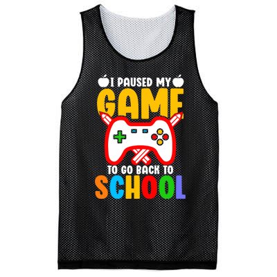 I Paused My Game To Go Back To School Teacher Student Grade Mesh Reversible Basketball Jersey Tank