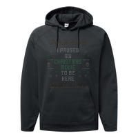 I Paused My Christmas Movie Ugly Xmas Sweater Style Performance Fleece Hoodie