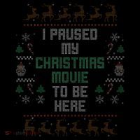 I Paused My Christmas Movie Ugly Xmas Sweater Style Sustainable Bucket Hat