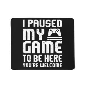 I Paused My Game To Be Here Funny Video Gamers Gift  Mousepad