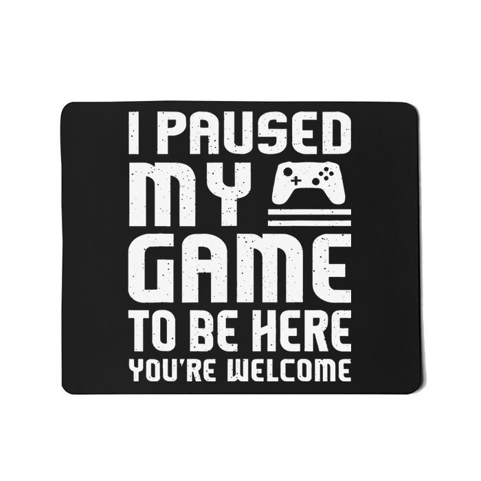 I Paused My Game To Be Here Funny Video Gamers Gift  Mousepad