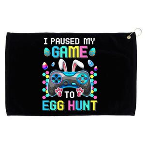 I Paused My Game To Egg Hunt Easter Funny Gamer Grommeted Golf Towel