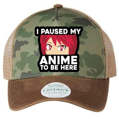 I Paused My Game To Be Here Funny Anime Legacy Tie Dye Trucker Hat