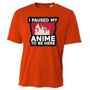 I Paused My Game To Be Here Funny Anime Cooling Performance Crew T-Shirt