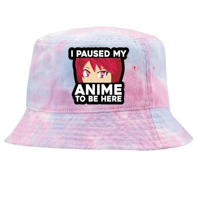 I Paused My Game To Be Here Funny Anime Tie-Dyed Bucket Hat