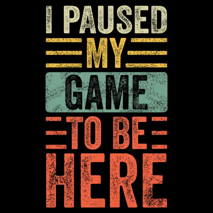 I Paused My Game To Be Here Funny Retro Vintage Video Gamer Bucket Hat