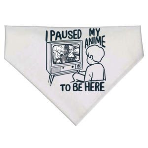 I Paused My Anime To Be Here Funny USA-Made Doggie Bandana