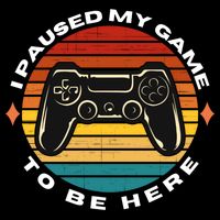I Paused My Game To Be Here Funny Vintage Retro Video Gamer Cool Gift Cooling Performance Crew T-Shirt