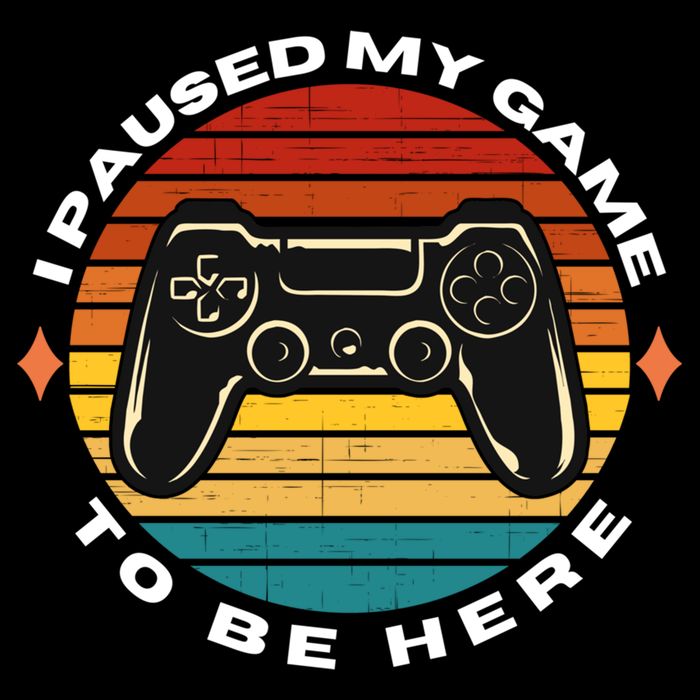 I Paused My Game To Be Here Funny Vintage Retro Video Gamer Cool Gift Cooling Performance Crew T-Shirt
