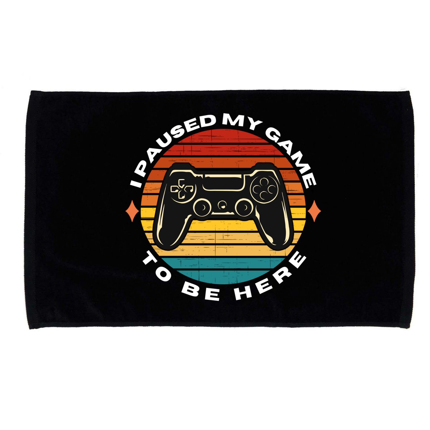 I Paused My Game To Be Here Funny Vintage Retro Video Gamer Cool Gift Microfiber Hand Towel