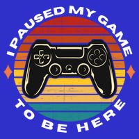 I Paused My Game To Be Here Funny Vintage Retro Video Gamer Cool Gift Tall T-Shirt