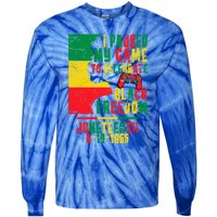 I Paused My Game To Celebrate Juneteenth Gaming Gamer Afro Gift Tie-Dye Long Sleeve Shirt